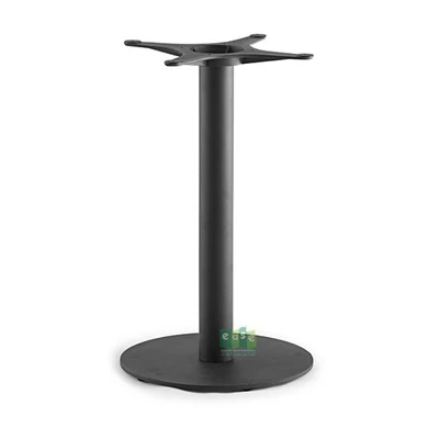 Bases de mesa externas redondas pretas de ferro fundido