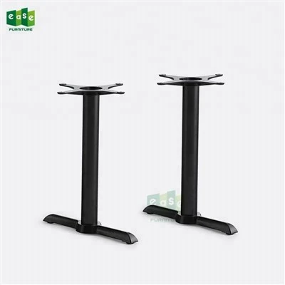 Bases de mesa externas de ferro fundido com duas pernas